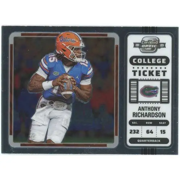 NFL Indianapolis Colts 2023 Panini Chronicles Contenders Optic Draft Picks Anthony Richardson #4 [Rookie, College Ticket]