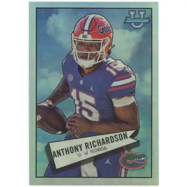 NFL 2022 Bowman Chrome University 1952 Throwback Refractor Anthony Richardson #52BF-6 [Rookie]