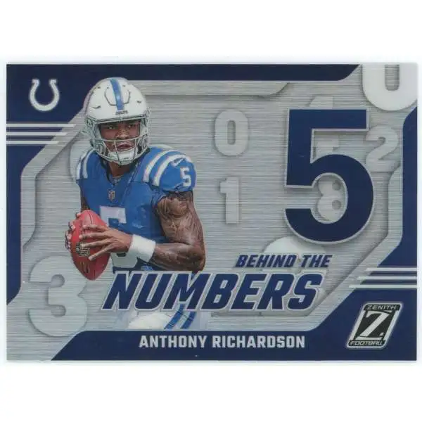 NFL 2023 Panini Zenith Behind the Numbers Anthony Richardson #2 [Rookie]