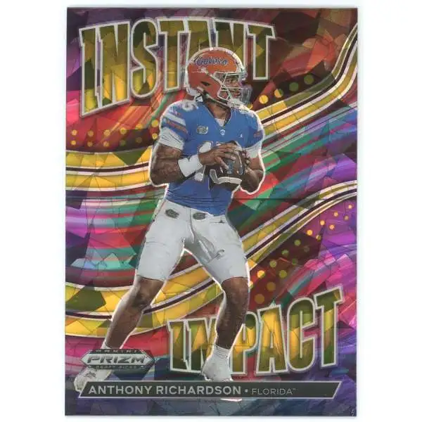 NFL 2023 Panini Prizm Draft Picks Gold Cracked Ice Anthony Richardson II-4 [Rookie, Instant Impact]