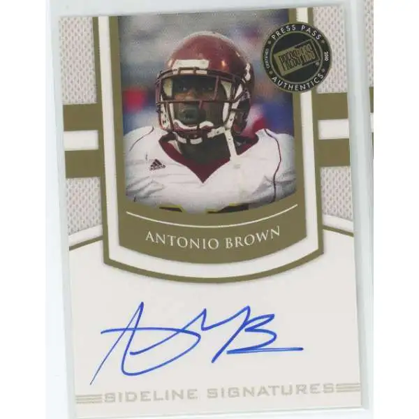 NCAA 2010 Press Pass Blue Ink Antonio Brown SS-AB [Rookie Auto]