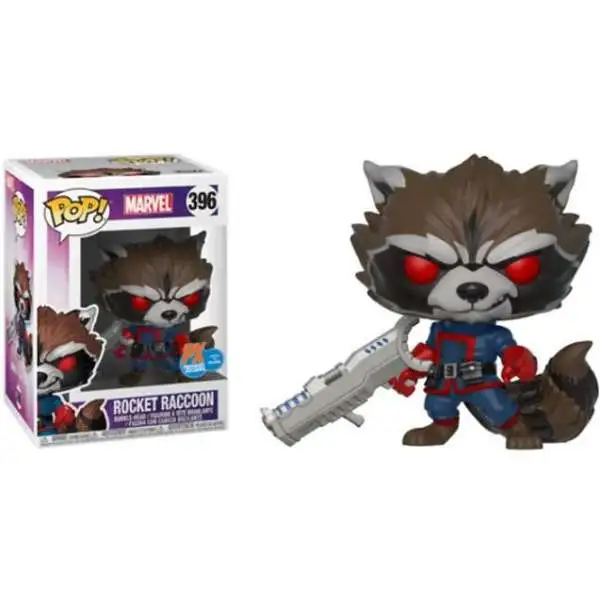 Funko Guardians of the Galaxy POP! Marvel Rocket Raccoon Exclusive Vinyl Bobble Head #396 [Classic Comic Version]