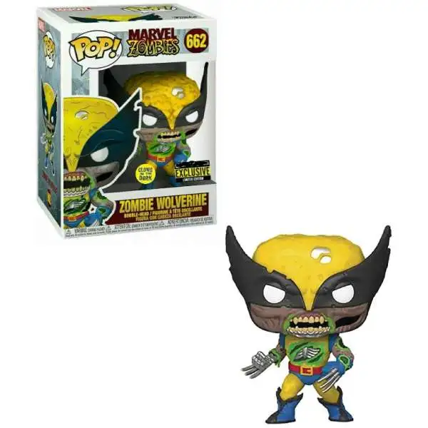 Funko Marvel Zombies POP! Marvel Wolverine Exclusive Vinyl Figure #662 [Glow-in-the-Dark]