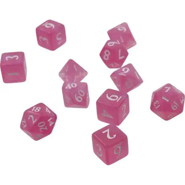 Ultra Pro The Eclipse Dice Hot Pink Polyhedral 11-Die Dice Set