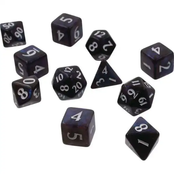 Ultra Pro The Eclipse Dice Jet Black Polyhedral 11-Die Dice Set (Pre-Order ships March)