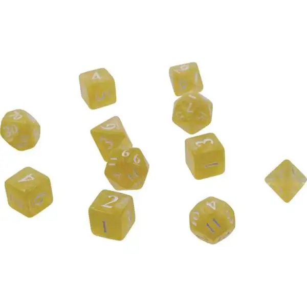 Ultra Pro The Eclipse Dice Lemon Yellow Polyhedral 11-Die Dice Set