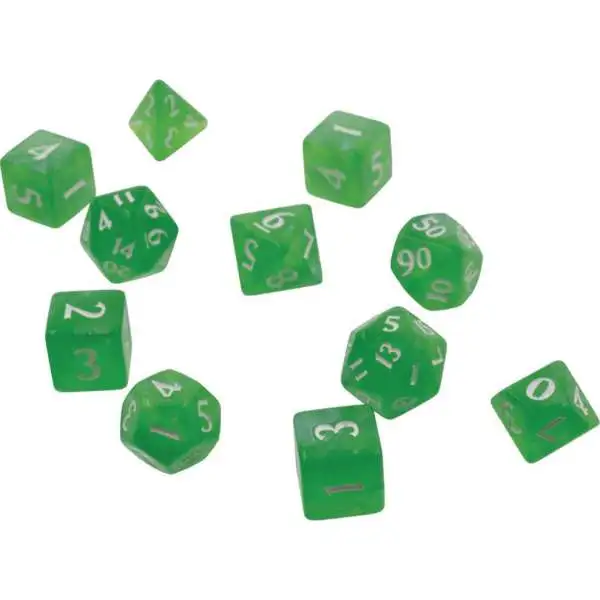 Ultra Pro The Eclipse Dice Lime Green Polyhedral 11-Die Dice Set