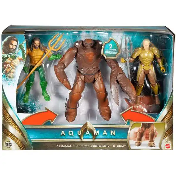 DC Aquaman Movie Aquaman vs. Brine King & Orm Action Figure 3-Pack
