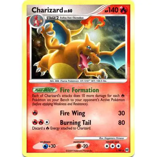 Pokemon Trading Card Game Platinum Arceus Rare Holo Charizard #1