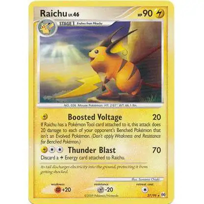 Pokemon Trading Card Game Platinum Arceus Rare Raichu #27