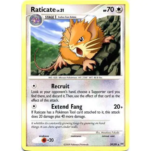Pokemon Trading Card Game Platinum Arceus Rare Raticate #29