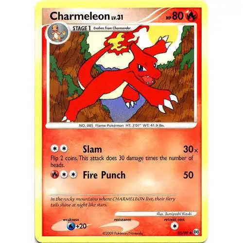 Pokemon Trading Card Game Platinum Arceus Uncommon Charmeleon #35