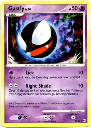 Pokemon Trading Card Game Platinum Arceus Uncommon Gastly #36