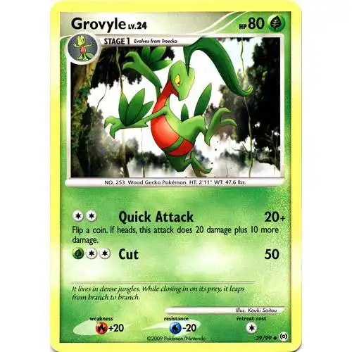 Pokemon Trading Card Game Platinum Arceus Uncommon Grovyle #39