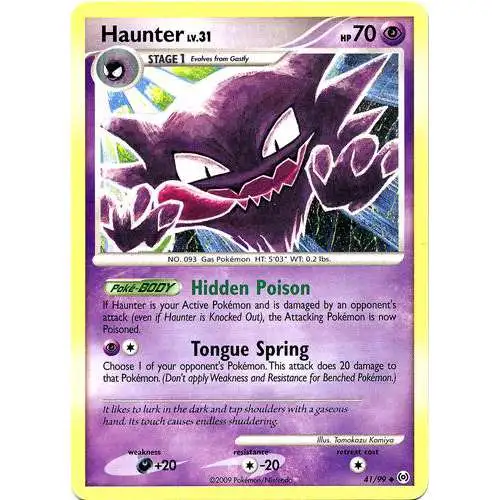 Pokemon Trading Card Game Platinum Arceus Uncommon Haunter #41 [Reverse Holo] [Moderately Played]