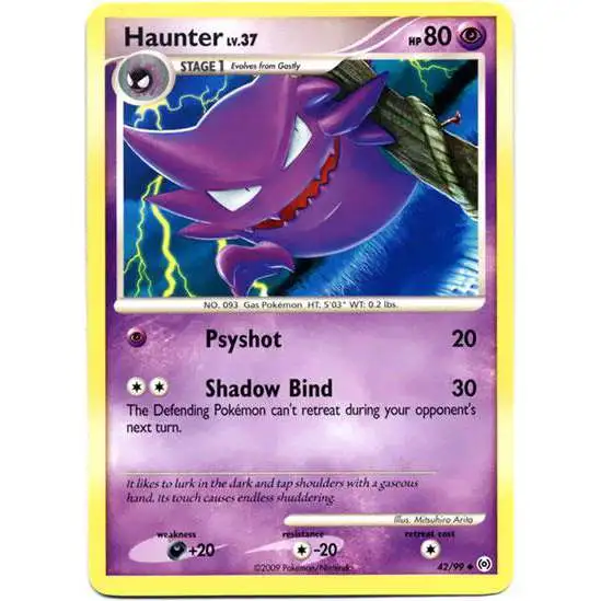 Pokemon Trading Card Game Platinum Arceus Uncommon Haunter #42 [Reverse Holo] [Moderately Played]