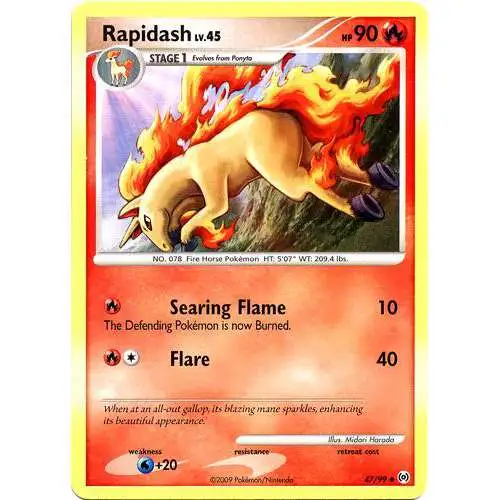 Pokemon Trading Card Game Platinum Arceus Uncommon Rapidash #47