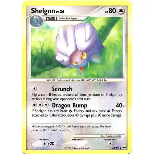 Pokemon Trading Card Game Platinum Arceus Uncommon Shelgon #48