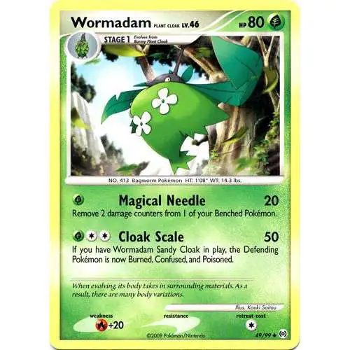 Pokemon Trading Card Game Platinum Arceus Uncommon Wormadam Plant Cloak #49
