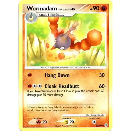 Pokemon Trading Card Game Platinum Arceus Uncommon Wormadam Sandy Cloak #50