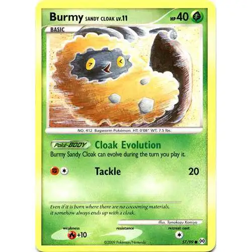 Pokemon Trading Card Game Platinum Arceus Common Burmy Sandy Cloak #57