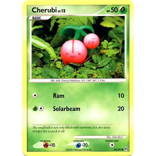 Pokemon Trading Card Game Platinum Arceus Common Cherubi #60 [Reverse Holo] [Moderately Played]