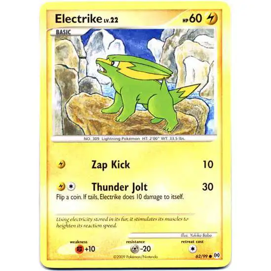 Pokemon Trading Card Game Platinum Arceus Common Electrike #62