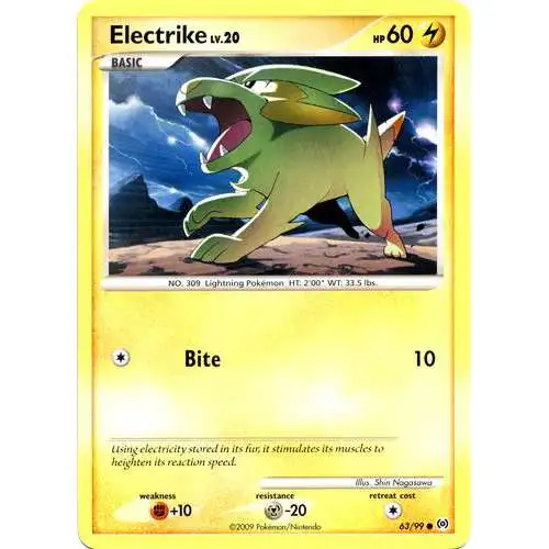 Pokemon Trading Card Game Platinum Arceus Common Electrike #63