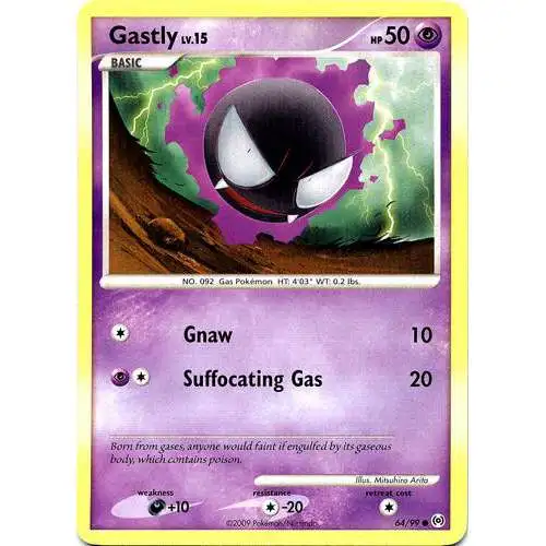 Pokemon Trading Card Game Platinum Arceus Common Gastly #64