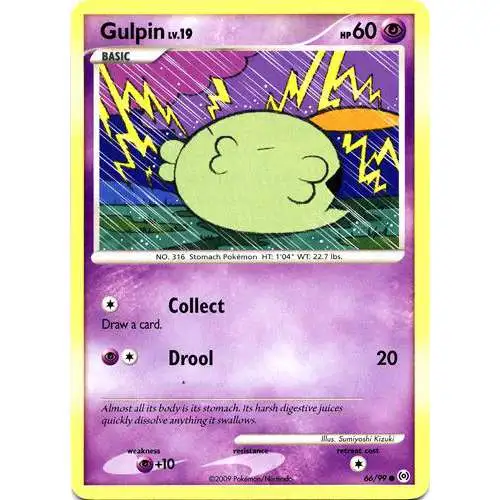 Pokemon Trading Card Game Platinum Arceus Common Gulpin #66