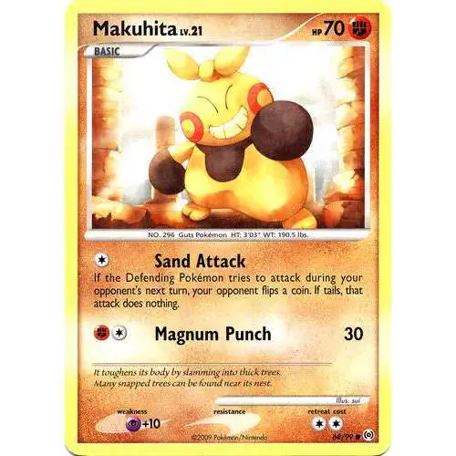 Pokemon Trading Card Game Platinum Arceus Common Makuhita #68