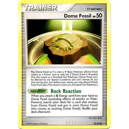 Pokemon Trading Card Game Platinum Arceus Common Dome Fossil #92