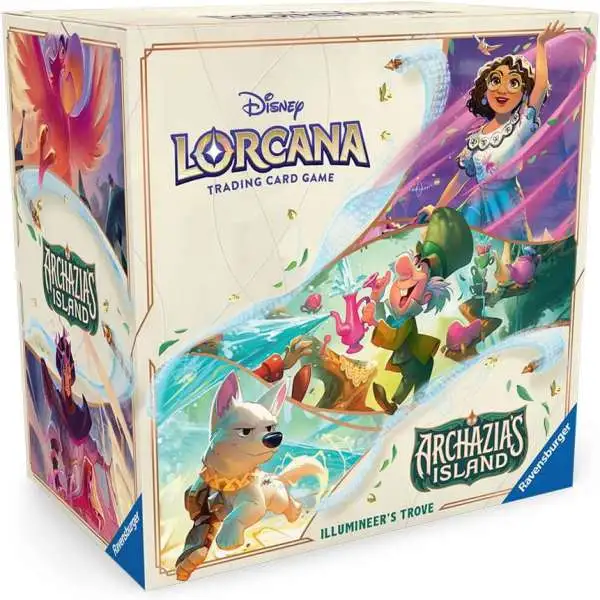 Disney Lorcana Trading Card Game Archazia's Island Illumineer's Trove [8 Booster Packs, 2 Deck Boxes, Storage Box, 15 Game Tokens & More!]