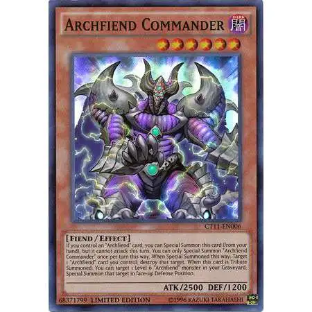 YuGiOh 2014 Mega Tin Super Rare Archfiend Commander CT11-EN006