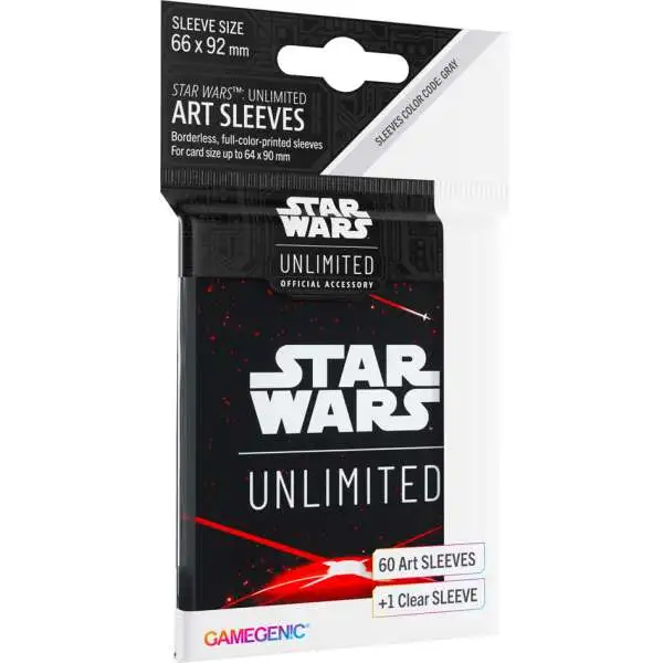 Star Wars: Unlimited Trading Card Game Official Accessory Space Red Art Card Sleeves [61 Art Sleeves +1 Clear Sleeve]
