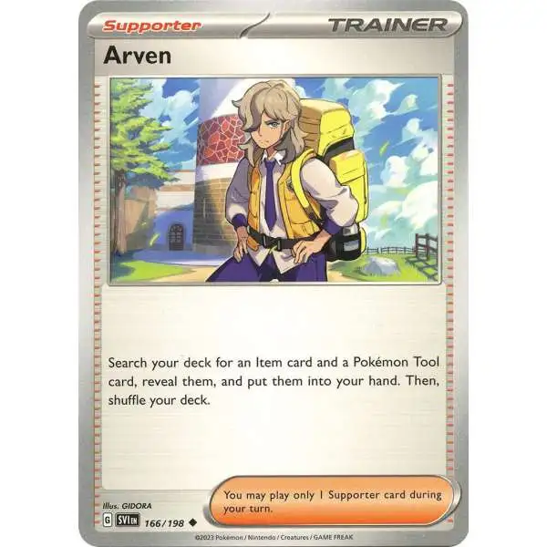 Pokemon Scarlet & Violet Base Set Uncommon Arven #166