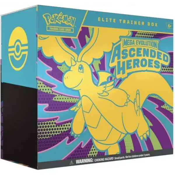 Pokemon Mega Evolution Ascended Heroes Mega Dragonite Elite Trainer Box [9 Booster Packs, 65 Card Sleeves & More]