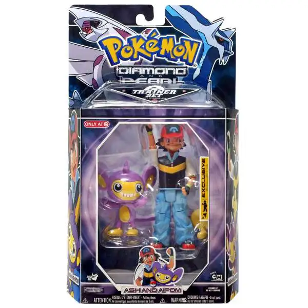 Pokemon Diamond & Pearl Trainer Sets Ash & Aipom Exclusive Action Figure Set [Damaged Package]