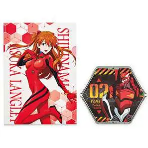 Neon Genesis Evangelion Ichibankuji Evangelion - EVA Pilots Assemble Asuka Shikinami Langley File & Sticker Set [Red, Lottery Prize H]