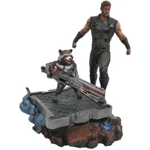 Marvel Avengers: Infinity War Premier Thor & Rocket Raccoon Collectible Resin Statue