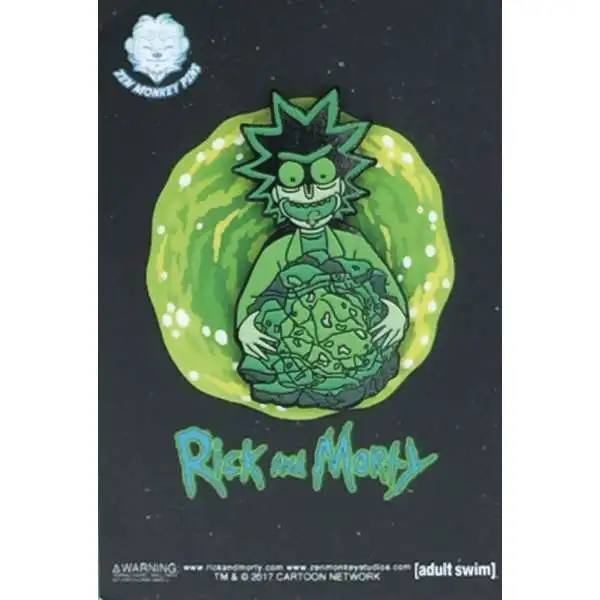 Rick & Morty Rick with Isotope 1.6-Inch Enamel Pin [Glow-in-the-Dark]
