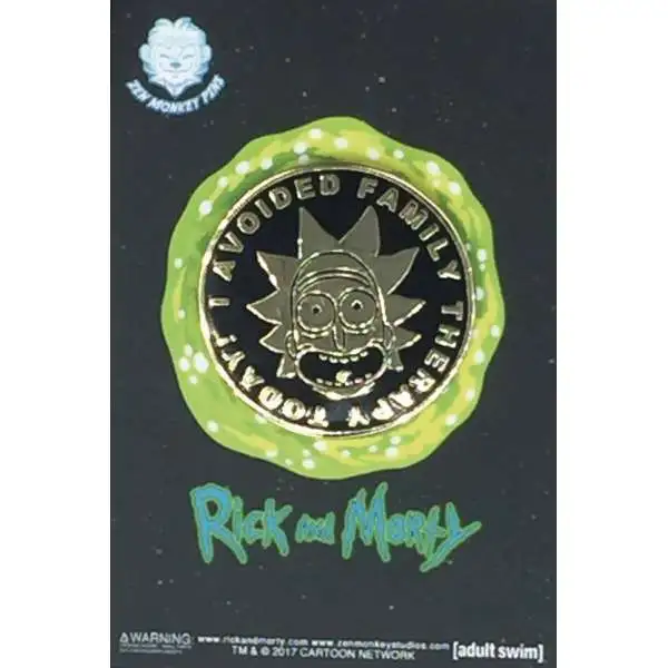 Rick & Morty "I Avoided Family Therapy" 1.6-Inch Enamel Pin