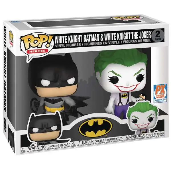 Funko DC Batman White Knight POP! Heroes Batman & Joker Vinyl Figure 2-Pack [SDCC 2021, Damaged Package]