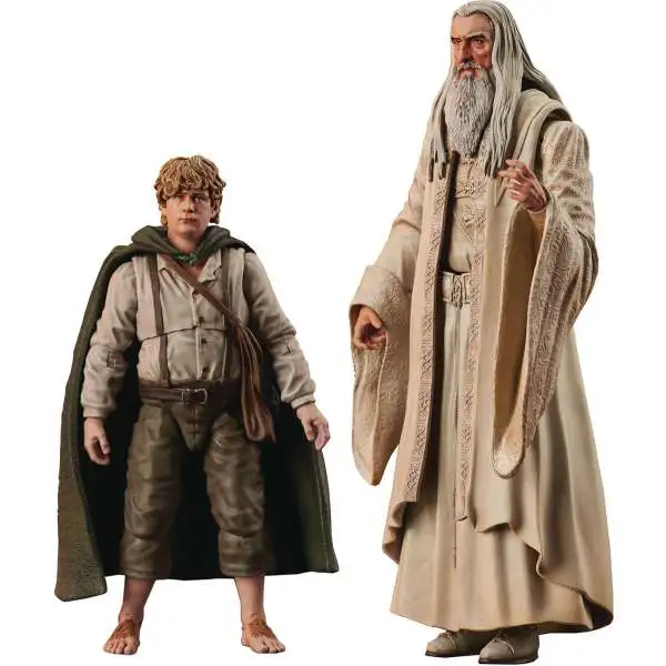 Lord of the Rings Series 6 Saruman & Samwise Set of Both Action Figures