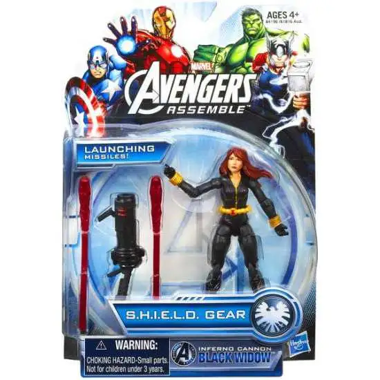 Marvel Avengers Assemble SHIELD Gear Inferno Cannon Black Widow Action Figure