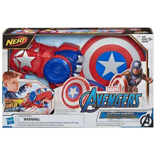 Marvel Avengers Endgame Nerf Power Moves Captain America - Shield Sling