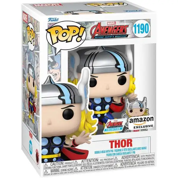 Funko Marvel The Avengers: Earth's Mightiest Heroes - 60th Anniversary POP! Thor Exclusive Vinyl Figure with Pin #15