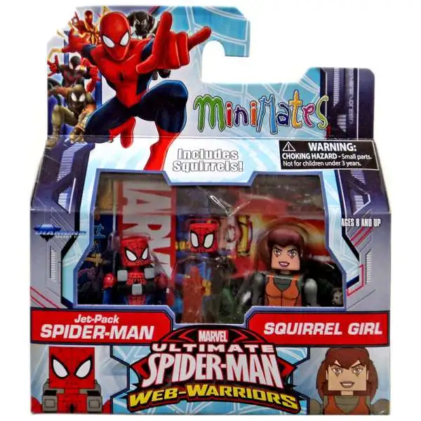 Marvel Avengers Minimates Jet-Pack Spider-Man & Squirrel Girl Exclusive Minifigure 2-Pack