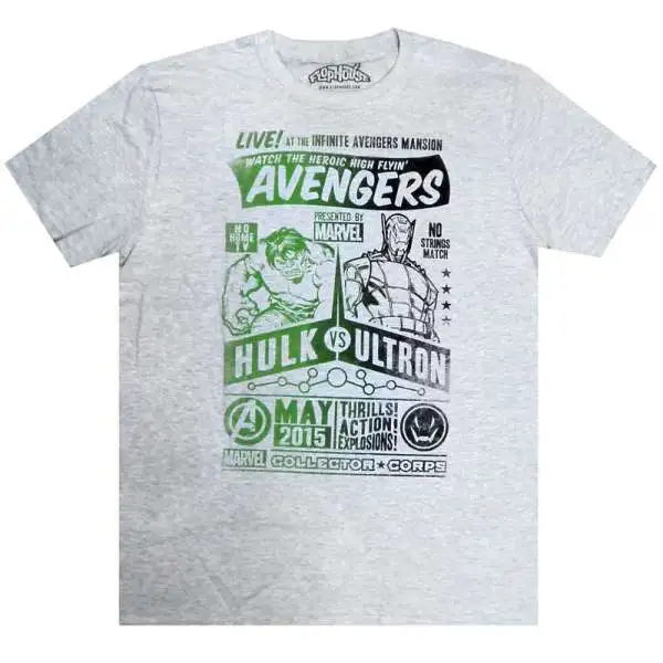 Marvel Avengers Hulk vs. Ultron Exclusive T-Shirt [2X-Large]