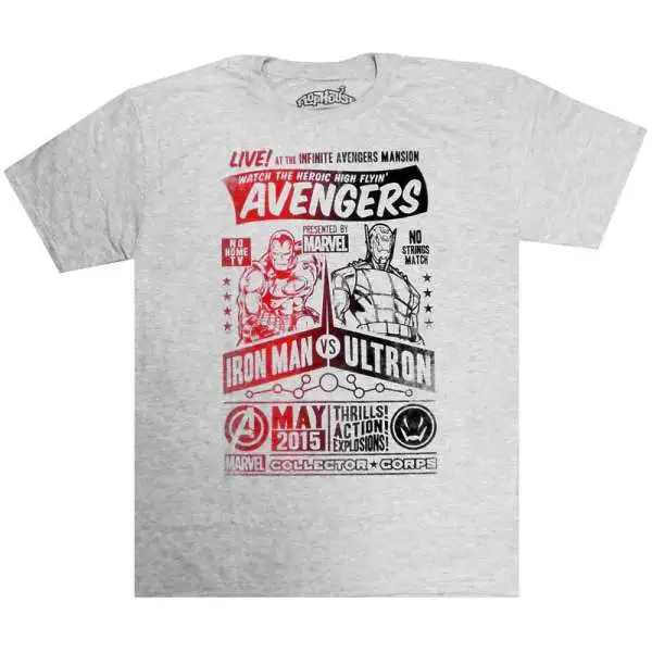 Marvel Avengers Iron Man vs. Ultron Exclusive T-Shirt [2X-Large]